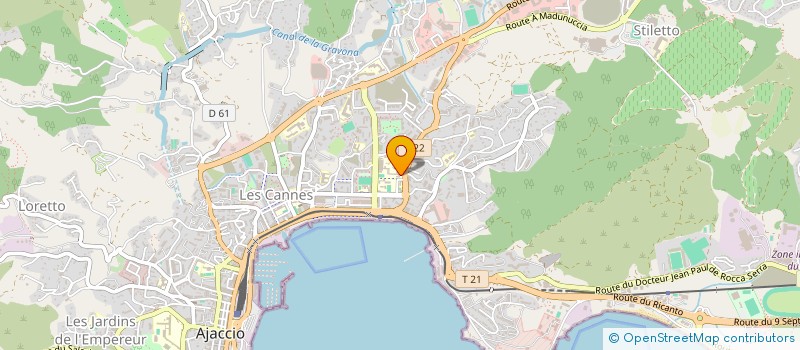 localisation de l'entreprise ERA ORA IMMOBILIER à AJACCIO