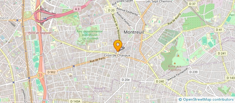 localisation de l'entreprise ERA SECURITE à MONTREUIL