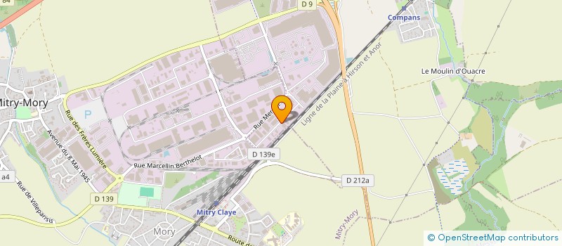 localisation de l'entreprise ERAD FRANCE à MITRY-MORY