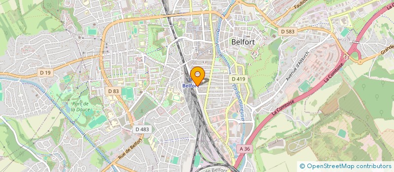 localisation de l'entreprise ERAG  BELFORT