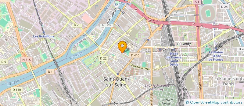 localisation de l'entreprise ERAL SERVICE à SAINT-OUEN-SUR-SEINE