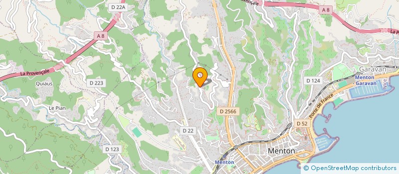 localisation de l'entreprise ERALAIN à MENTON