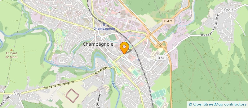 localisation de l'entreprise ERASTEEL CHAMPAGNOLE SA à CHAMPAGNOLE