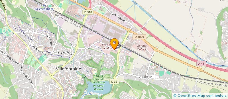 localisation de l'entreprise ERATEC ENERGIE ET SERVICE à VAULX-MILIEU