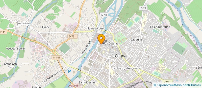 localisation de l'entreprise ERATO à COGNAC