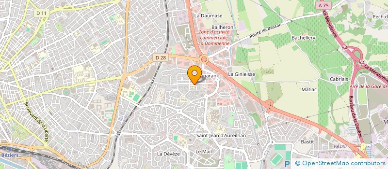 localisation de l'entreprise ERATO  BEZIERS