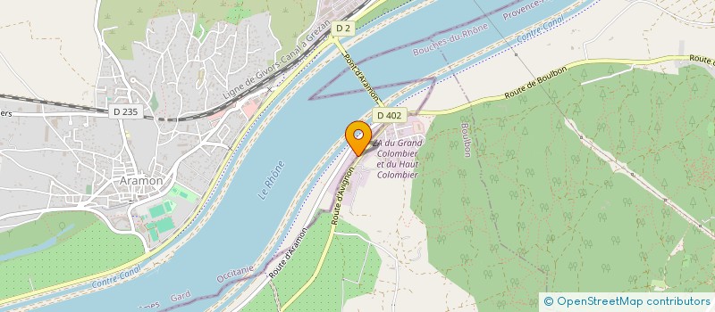 localisation de l'entreprise ERAU  ARAMON