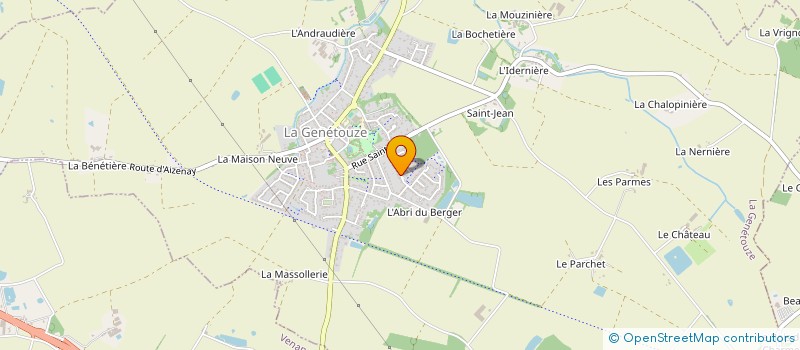 localisation de l'entreprise ERAUDIERE PADIOLLEAU  LA GENETOUZE