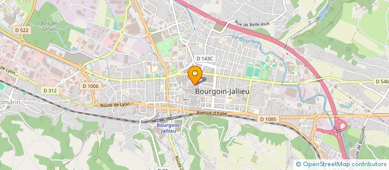 localisation de l'entreprise ERAUL 50 à BOURGOIN-JALLIEU