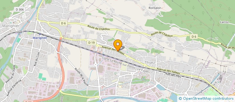 localisation de l'entreprise ERAV  THYEZ