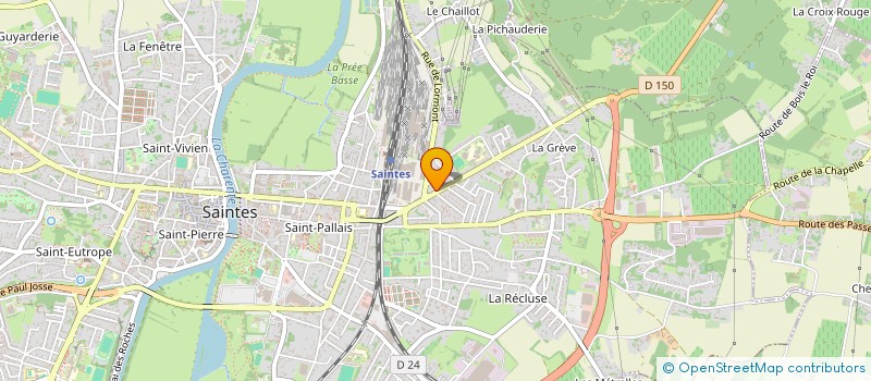 localisation de l'entreprise ERAZAL  SAINTES