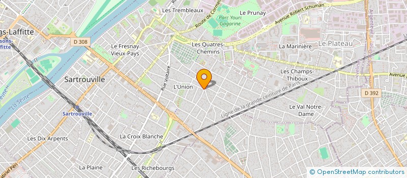 localisation de l'entreprise ERB à SARTROUVILLE