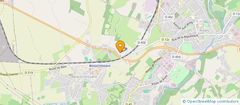 localisation de l'entreprise ERB  BEAUCROISSANT
