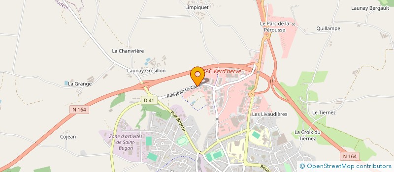 localisation de l'entreprise ERB DISTRIBUTION à LOUDEAC