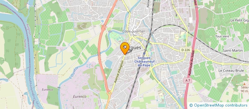localisation de l'entreprise ERB FRERES ET FILS à SORGUES