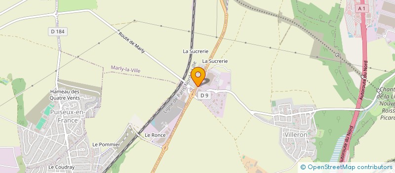 localisation de l'entreprise ERB LOUVRES  VILLERON