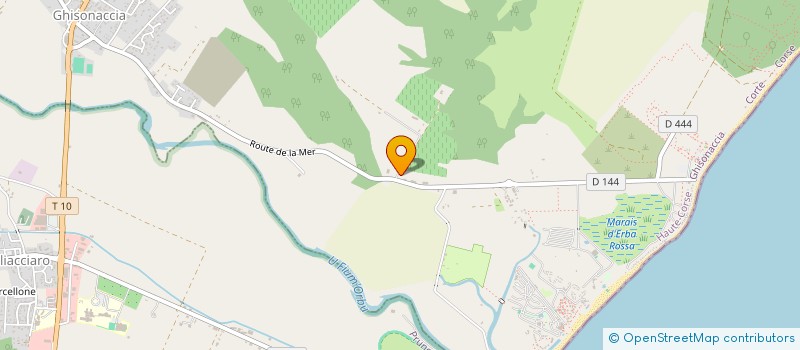 localisation de l'entreprise ERBA ROSSA DEVELOPPEMENT à GHISONACCIA