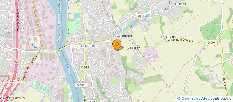 localisation de l'entreprise ERBAT à JASSANS-RIOTTIER