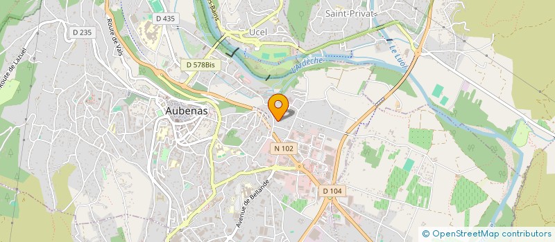 localisation de l'entreprise ERBAT à AUBENAS
