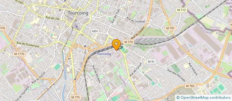 localisation de l'entreprise ERBAT à TOURCOING