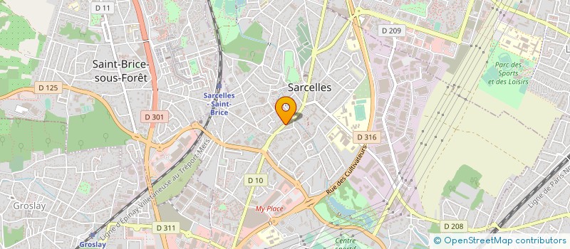 localisation de l'entreprise ERBAT 95  SARCELLES