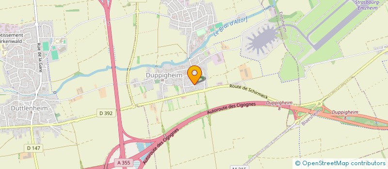 localisation de l'entreprise ERBE  WOLXHEIM