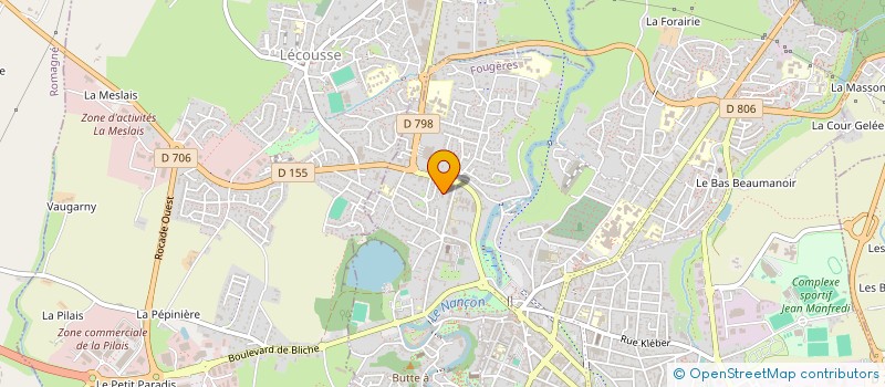 localisation de l'entreprise ERBE DISTRIBUTION à FOUGERES