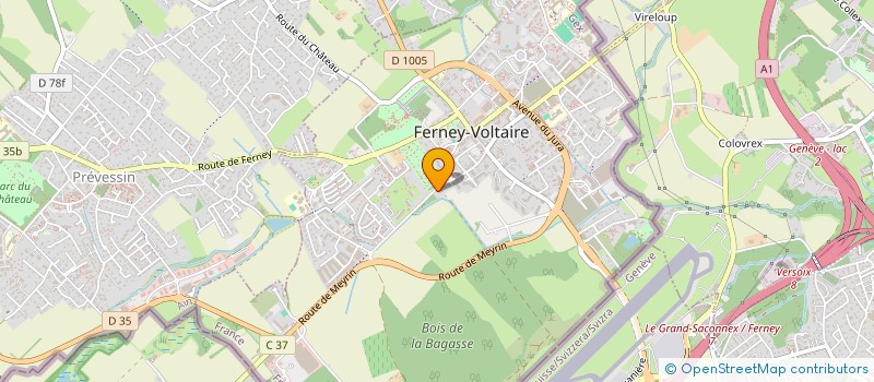 localisation de l'entreprise ERBP à FERNEY-VOLTAIRE