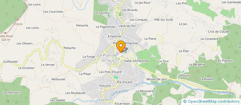 localisation de l'entreprise ERC ETUDE REALISATION CONSTRUCTION à LE PLAN-DE-LA-TOUR