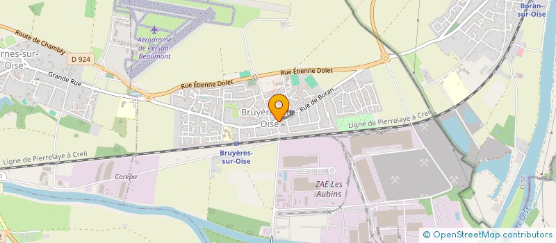 localisation de l'entreprise ERC SARL  BRUYERES-SUR-OISE