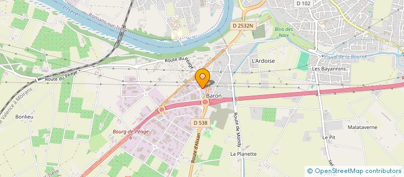 localisation de l'entreprise ERCA à BOURG-DE-PEAGE