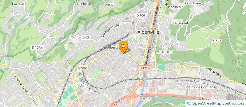 localisation de l'entreprise ERCA  ALBERTVILLE