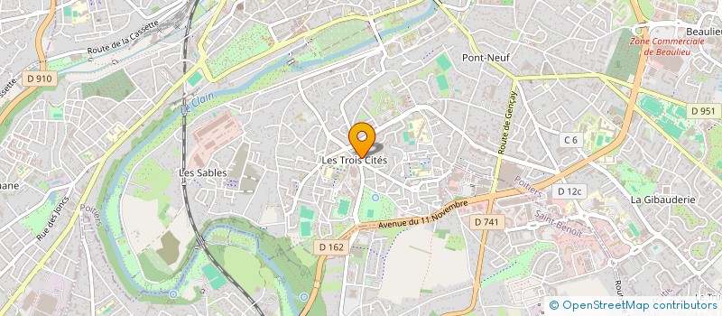 localisation de l'entreprise ERCA T  POITIERS