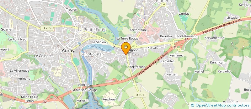 localisation de l'entreprise ERCASA à AURAY
