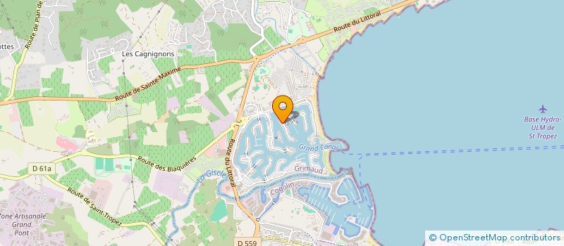 localisation de l'entreprise ERCIA à GRIMAUD