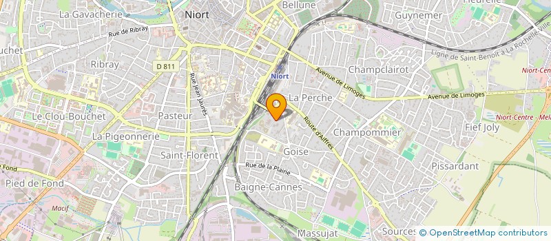 localisation de l'entreprise ERCO à NIORT