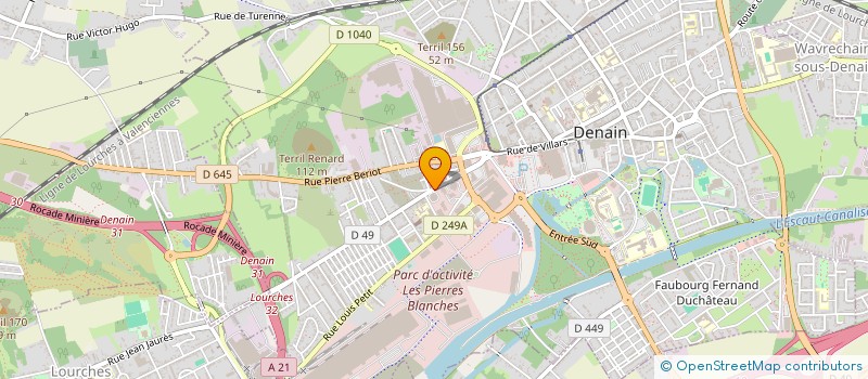 localisation de l'entreprise ERCOM à DENAIN