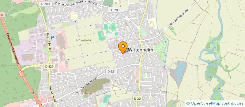 localisation de l'entreprise ERCPF à WITTENHEIM