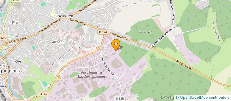 localisation de l'entreprise ERCS à SARREGUEMINES