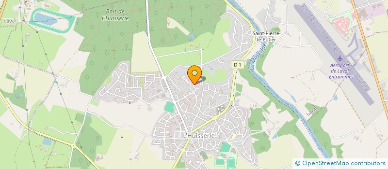 localisation de l'entreprise ERD PRODUCTION  L'HUISSERIE