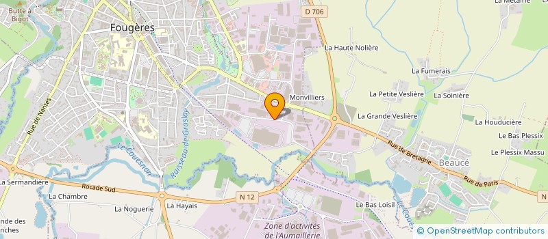 localisation de l'entreprise ERDELA  FOUGERES