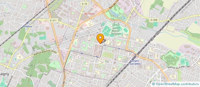 localisation de l'entreprise ERDEN CONSTRUCTION à SARCELLES