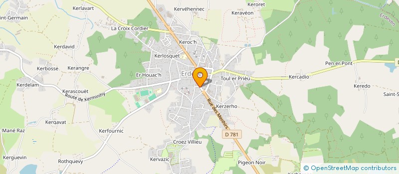 localisation de l'entreprise ERDEVEN OPTIQUE  ERDEVEN