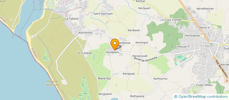localisation de l'entreprise ERDEVEN SANTE  ERDEVEN