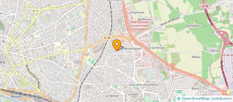 localisation de l'entreprise ERDINC ET FRERES  BEZIERS