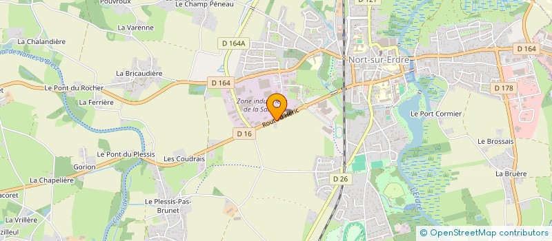 localisation de l'entreprise ERDRALU  NORT SUR ERDRE