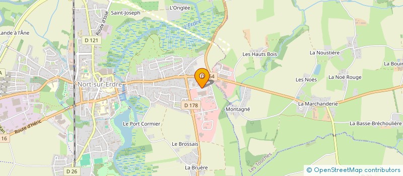 localisation de l'entreprise ERDRE INFORMATIQUE à NORT-SUR-ERDRE
