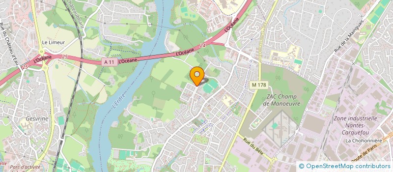localisation de l'entreprise ERDRE-PORTERIE à NANTES