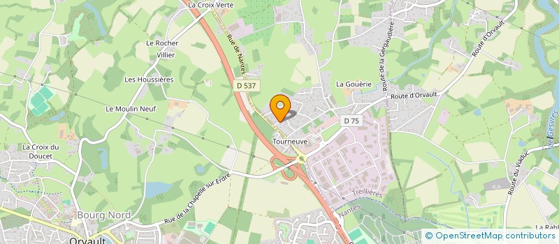 localisation de l'entreprise ERDRE SOLUTIONS ELECTRICITE à TREILLIERES
