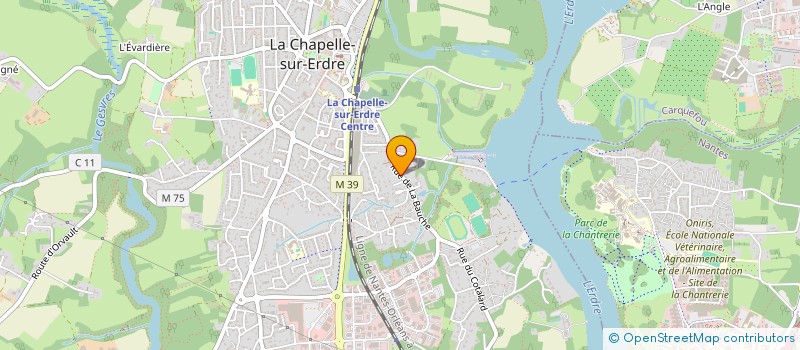 localisation de l'entreprise ERDRELEC  LA CHAPELLE-SUR-ERDRE